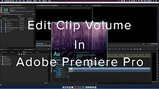 Adjust Clip Audio In Adobe Premiere Pro CC