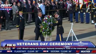 FNN: President Obama's Final Wreath-Laying Ceremony at Arlington National Cemetery on Veteran's Day