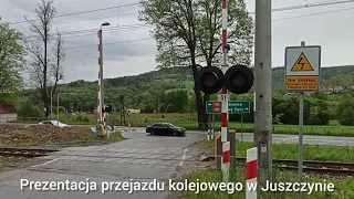 Prezentacja przejazdu kolejowego w Juszczynie.
