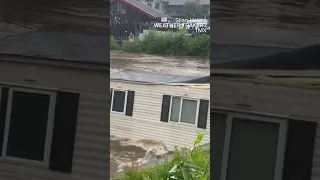 Home floats down river in Norway #naturaldisaster #norway