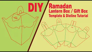 Auto Lock Ramadan Lantern box die cut | DIY Arabic Lamp | Paper Lamp | Ramadan Decoration Ideas