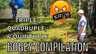 DISC GOLF FAILS - 3x 4x 5x BOGEY COMPILATION