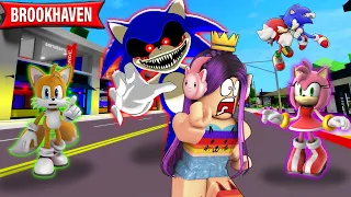 E AGORA ? SONIC E SEUS AMIGOS INVADIRAM BROOKHAVEN 😲 ( Historinha Brookhaven) - ROBLOX