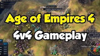 AoE4 Gameplay - 4v4 playing Chinese