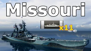World of WarShips Missouri - 3 Kills 371K Damage