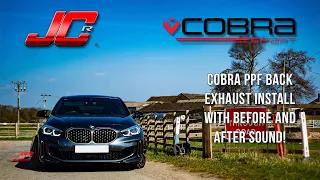 M135i F40 Cobra Sport PPF Back Exhaust Install with Before and After
