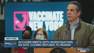 Andrew Cuomo Accuser meets with investigators as Cuomo refuses to resign