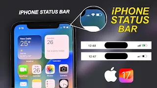 iOS 17 Status Bar With dynamic island and dual sim on Android