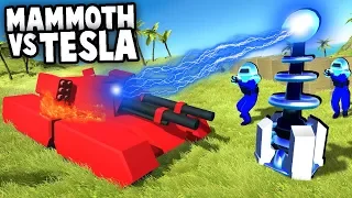 MAMMOTH Tank vs Tesla Coils (Ravenfield Command and Conquer Mod Gameplay)