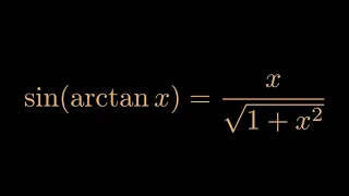 Preuve géométrique de la relation sin(arctan x) = x / √(1 + x²)