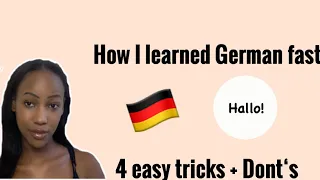 Learn German fast with these 4 easy tips 🇩🇪| #learngerman