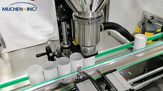 Automatic Herb Spice Milk Protein Powder Bottle Cans Auger Filling Machine Packaging Line