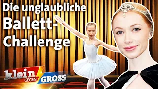 Wer schafft mehr einbeinige Ballett-Drehungen? Anna (11) vs. Primaballerina | Klein gegen Groß