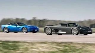 1080p: Corvette ZR1 vs Koenigsegg CCR Evo