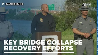 Maryland Gov. offers update on clean-up following the deadly Key Bridge collapse in Baltimore