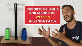 Como fazer suporte de linha para máquina de costura de pvc por menos de 10,00 - Porta fio porta cone