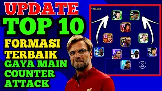 INILAH DAFTAR 10 TIM FORMASI TERBAIK GAYA MAIN COUNTER ATTACK / QUICK COUNTER TERBARU EFOOTBALL 2023