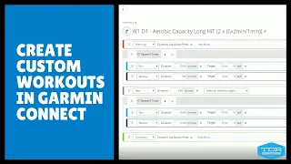 Create Custom workouts in Garmin Connect