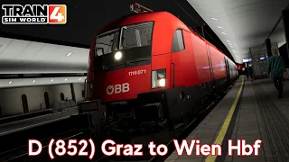 D (852) Graz to Wien Hbf - Semmeringbahn - 1116 - Train Sim World 4