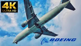 Boeing 737 LOW LANDING in Corfu Airport - 4K