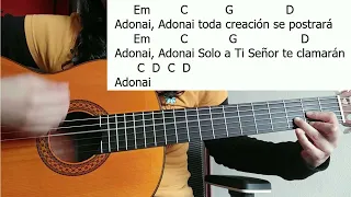 Adonai (Paul Wilbur) - Tutorial de guitarra, fácil de tocar