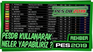 PESDB.NET PES DATABASE NASIL KULLANILIR | PES 2019 - PES 2020 REHBER