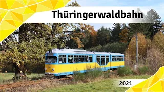 Through forests and meadows | Thüringerwaldbahn (Interurban Tram) Gotha | 2021