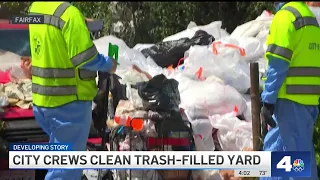 LA official cleaning up a sea of trash at Fairfax home