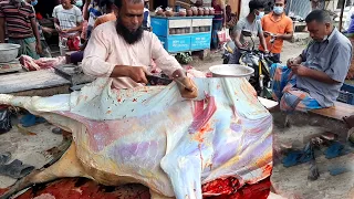 How To Butcher An Entire A Cow | Amazing Fastest Workers Cutting Meat Skills Meat Processing Market.