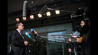 Außenminister Schallenberg beim Doorstep Rat für Auswärtige Angelegenheiten, 11.04.2022 in Luxemburg