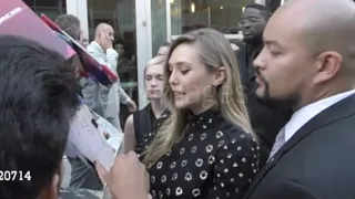 Elizabeth Olsen signing autographs