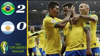 ملخص مباراة البرازيل والارجنتين 2-0 شاشة كاملة ᴴᴰ تعليق عصام الشوالي