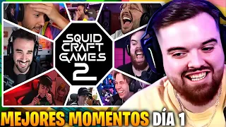 Ibai Reacciona a los Mejores Momentos de Squid Craft Games Día #1