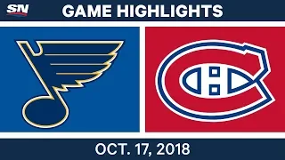 NHL Highlights | Blues vs. Canadiens - Oct. 17, 2018