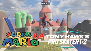 Peach's Castle (Super Mario 64) in Tony Hawk's Pro Skater 1+2 (Custom Park)