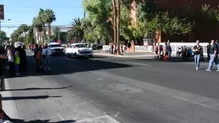 During the Nevada Day parade in Las Vegas a  color guard 2014