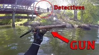 Working With Detective Unit to find GUN involved in Shooting!! (Underwater) | Jiggin' With Jordan