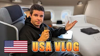 Flyver på første klasse - USA vlog 2022 (del 1)