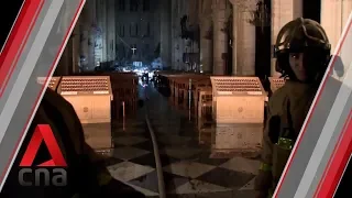Inside Notre Dame Cathedral after massive fire