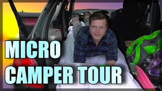 MICRO Camper Conversion TOUR! - Car Conversion 2021 | Peugeot 206