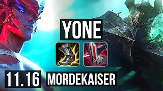 YONE vs MORDEKAISER (TOP) | 65% winrate, 3/1/5 | TR Master | v11.16