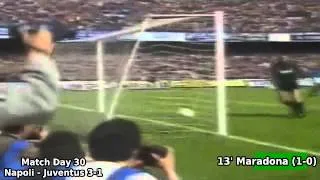 Serie A 1989-1990, day 30: Napoli - Juventus 3-1 (Maradona 1st goal)