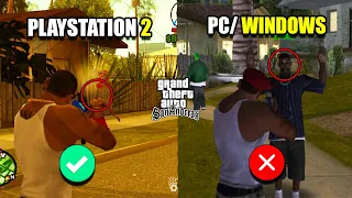 10 COSAS de GTA SAN ANDREAS de PS2 que fueron ELIMINADAS en PC