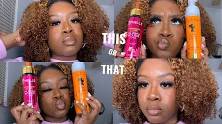 THIS OR THAT!! CAMILLE ROSE SPIKED HONEY MOUSSE VS MIELLE CURL DEFINING MOUSSE!! | Nia Arna