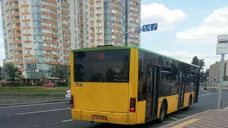 Киевский автобус ЛАЗ А183D1 бортовой номер 7114 маршрут номер 95 небольшая поездка.