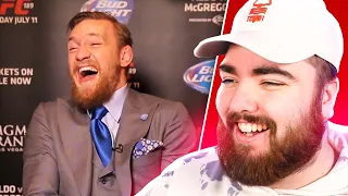 Reacting to Conor Mcgregor's FUNNIEST Press Conference Moments