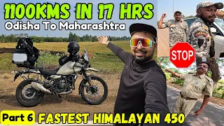 1100Kms Non-Stop in 17hrs On HIMALAYAN 450 | Crossing 3 States | Puri-Odisha To Amravati via Raipur