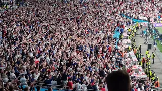 England v Denmark: Fans celebrate by singing Gala's 'Freed from Desire'