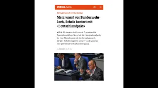 "Merz warnt vor Bundeswehr-Loch, Scholz kontert mit "Deutschlandpakt" "