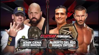 John Cena & Big Show Vs Randy Orton & Alberto Del Rio - WWE Raw 25/11/2013 (En Español)
